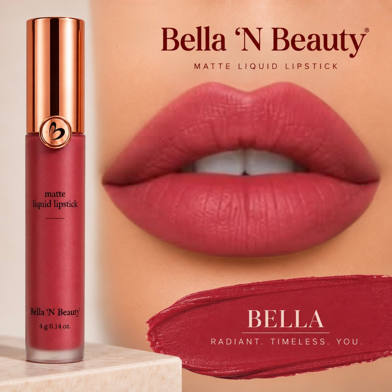 Matte Liquid Lipstick - Bella